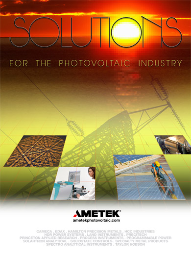 Solutions for the Photovoltaic Industry